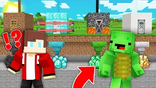 JJ And Mikey USE 4 WAYS To STEAL DIAMONDS in Minecraft Maizen