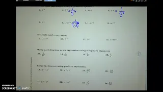 Exponents: 0 as exponent and negative exponent