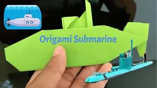 Origami submarine || origami easy submarine || origami kapal selam