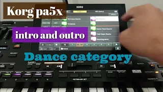 korg pa5x - Dance category - full style OS V 1.2.0 new sound