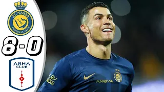 Al Nassr vs Abha Club 8-0 - All Goals & Highlights - 2024 🔥. Ronaldo Hattrick and Free Kick Goals