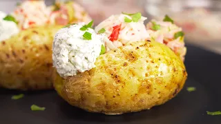 Stuffed Potato With Various Fillings In 20 Minutes. Recipe by Always Yummy!