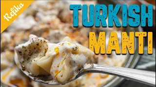 Homemade Turkish Mantı Recipe🥟 with Garlic Yoghurt and Chili Butter 🧈