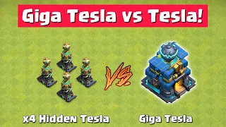 Giga Tesla vs Hidden Tesla | Clash of Clans (COC)