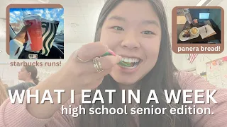 WHAT I EAT IN A WEEK (high school senior edition)!