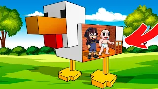 ¡CONSTRUIMOS UNA CASA DENTRO DE UN POLLO! 😂🐔BEBENOOBSI Y BEBENOOB ESPÍAN A SUS AMIGOS