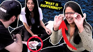 INSANE ONE HANDED Street Magic CARD TRICK! | *NEW TRICKS*