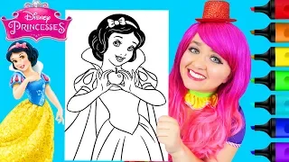 Coloring Snow White Apple Disney Princess Coloring Page Prismacolor Markers | KiMMi THE CLOWN