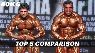 80 Kg Weight Category Mr INDIA 2019 - Top 5 Comparison