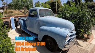 Check out this BARN FIND 1954 Chevy 3100 Truck!