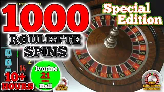 1000 Roulette Spins - Special Edition - Ivorine 21mm - Black Scoreboard  - 10+ Watch Hours