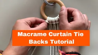 Macrame Curtain tie Backs Tutorial l Easy Macrame Curtain Holder with tassel l Learn with me : )