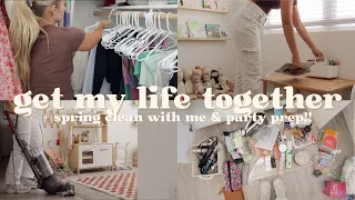 SPRING CLEAN & party prep | get my life together with me as a SAHM, vlog