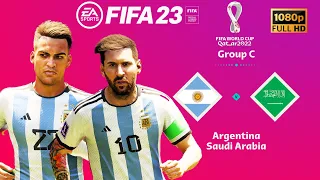 FIFA 23 World Cup Mode : Argentina vs Saudi Arabia - FIFA World Cup 2022