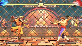 Dhalsim vs Vega (Hardest AI) - Street Fighter V
