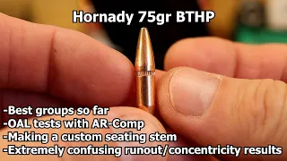 223 Rem - 75gr Hornady BTHP with AR-Comp