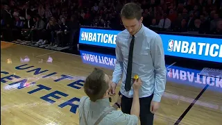 Jake proposed to Michael at a Chicago Bulls Game | Best Gay Proposal Ever