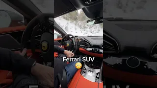 Ferrari SUV can do this!? 😳 #shorts #ferrari #purosangue #v12