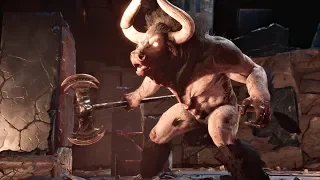 Assassin's Creed Odyssey - MINOTAUR Legendary Secret Boss Fight + Legendary Axe & Ancient Artifact