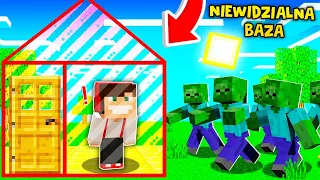 100% NIEWIDZIALNA BAZA vs APOKALIPSA ZOMBIE W MINECRAFT?! GPLAY & LUMI