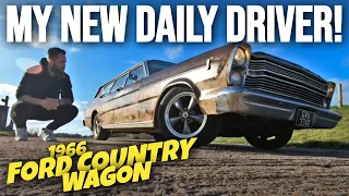 I Bought A HUGE CLASSIC V8 WAGON! | 1966 Ford Galaxie Country Wagon 289 | My New Daily Driver Reveal