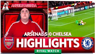 LIVERPOOL FAN REACTS TO ARSENAL 5-0 CHELSEA HIGHLIGHTS