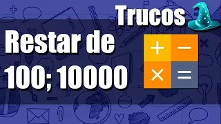 Restar de 100, 1000, 10000 al Instante: Potencias de 10 |Truco|