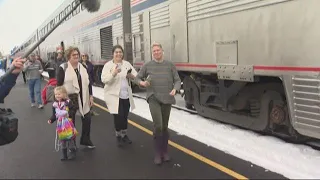 Passengers relieved to be off Amtrak train