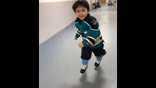 Bentley Hammington Running in Skates