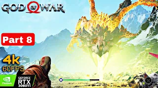 GOD OF WAR PC Gameplay Walkthrough part 8 Dragon Boss Fight Ultra Graphics [4K 60FPS]  No Commentary
