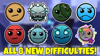 How to get ALL 8 NEW DIFFICULTIES in ZONE 5 REVAMPED in Find the Geometry Dash [308] - Roblox