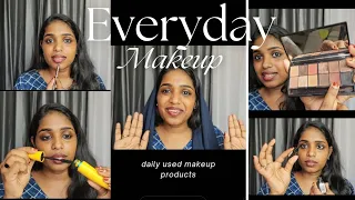 everyday makeup look ഞാൻ use ചെയ്യുന്ന makeup products #everydaymakeup #makeup #simplemakeup