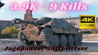 Jagdpanzer 38(t) Hetzer  3,9K Damage 9 Kills & Hetzer  3,7K Damage 8 Kills World of Tanks ,WOT