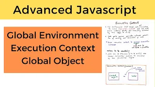 Execution Context and Global Object  in JavaScript | Advanced JavaScript