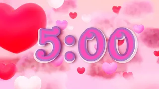 Valentines Day 5 Minute Timer with great music for classrooms