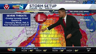 Warming up with severe storm potential on the way