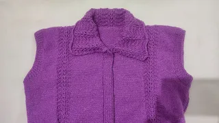 how to make a beautiful sweater/cardigan collar design..