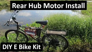 How to Install a Rear Hub Motor for a Electric Bicycle Conversion Kit. DIY E Bike Conversion Kit.