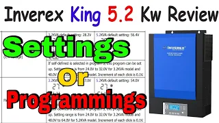 Inverex Axpert King 5.2 Kw User Manual Setting Or Programming