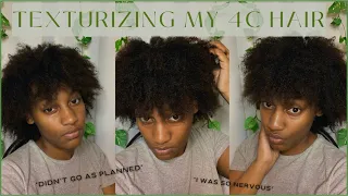 TEXTURIZING MY 4C HAIR AND THIS IS WHAT HAPPENED 😱