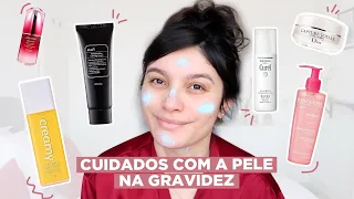 MINHA ROTINA de CUIDADOS COM A PELE na GRAVIDEZ | Thamires Nascimento