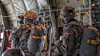 Static Line Parachute Jump From C-130J Super Hercules