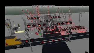 My working railroad crossing in Roblox