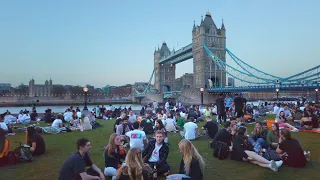 London Starts Returning to Life - South Bank to Tower Bridge | 4K | Mar 2021