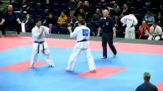 LEVAN TSINTSADZE VS. CEPLA VYTAUTAS  European (Shin)Kyokushin Championship Vilnius 2011