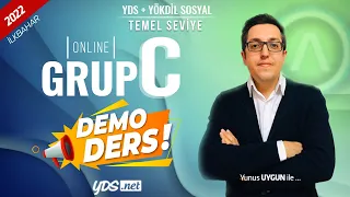 GRUP C (35-45 puan arası) ONLINE YDS GRUBU DEMO DERS