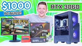 Best $1000 Gaming PC Build 2022! [RTX 3060 & i5 12400F - Full Build Guide w/ 1080p Benchmarks!]