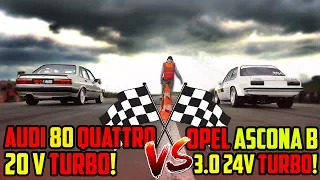 Das RENNEN! - Marcos Audi 80 VS Jacos Opel Ascona - Ein Tag auf der 1/4 Meile!