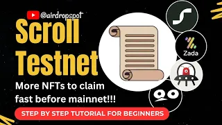 Scroll Airdrop Guide Step By Step Tutorial - Do All These To Be Eligible for Airdrop