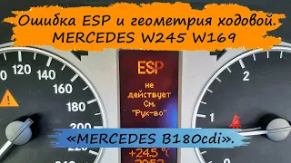 "ESP не действует", "Сигнализация падения давления в шинах не действует".  MERCEDES W245.